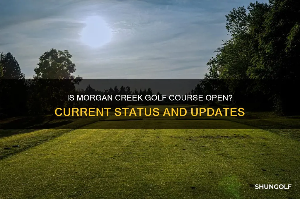 is morgan creek golf course open