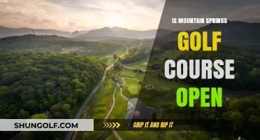 Is Mountain Springs Golf Course Open? Current Status and Updates