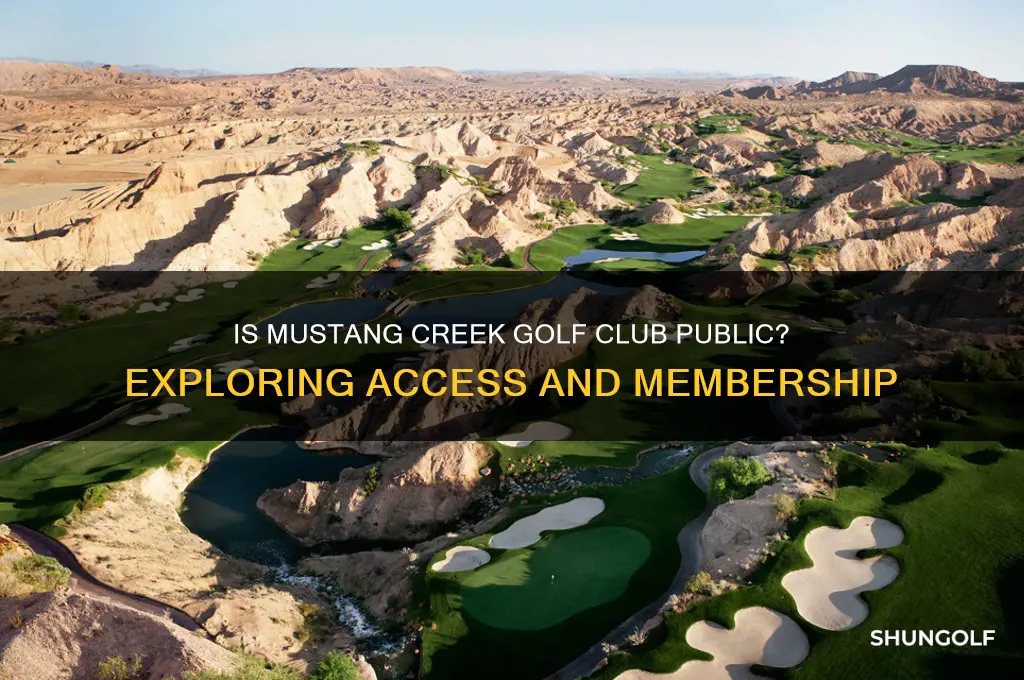 is mustang creek golf club a public golf course