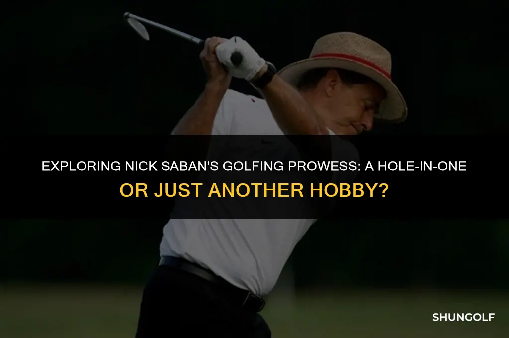 is nick saban a good golfer