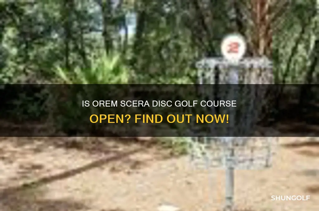 is orem scera disc golf open