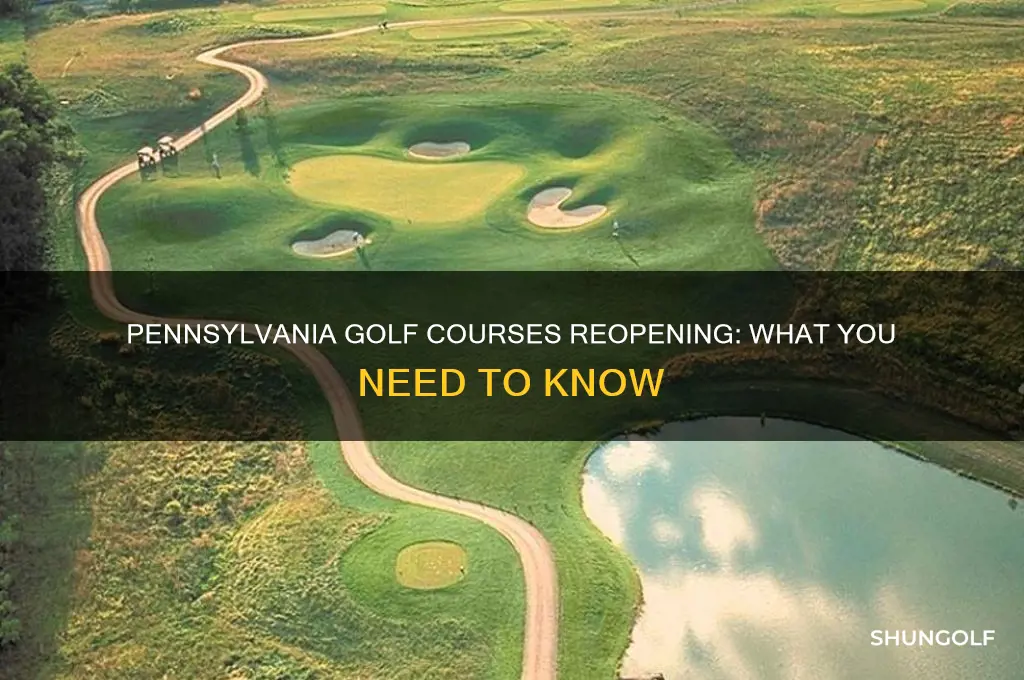 is pa opening golf courses