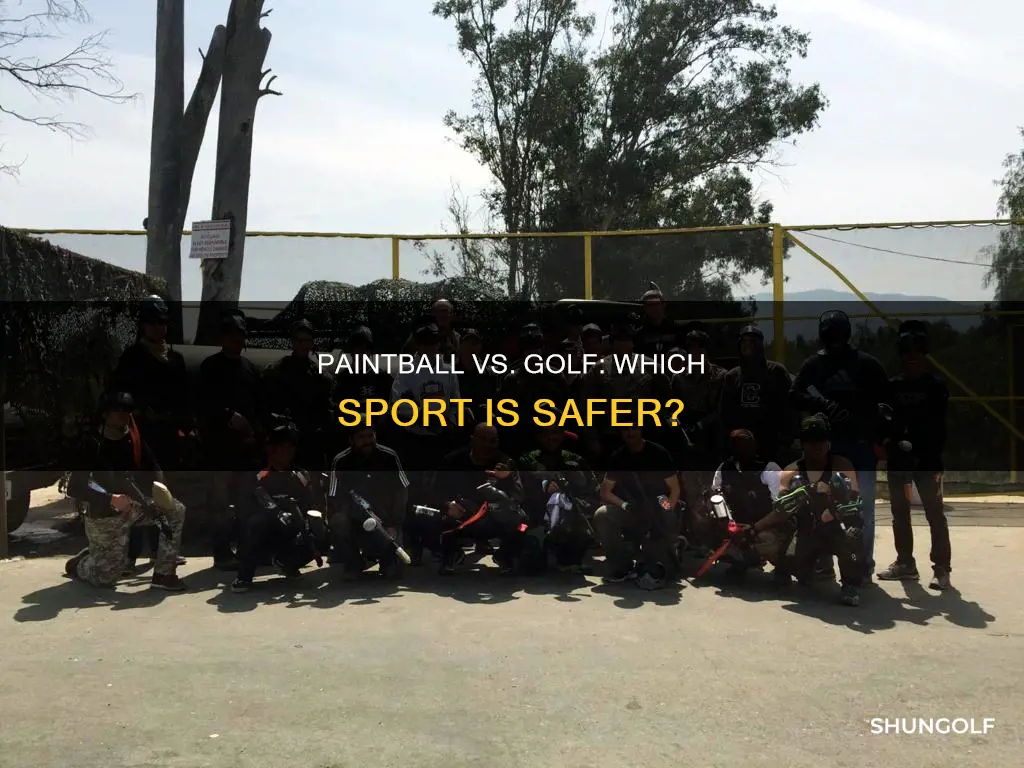 is paintball safer than golf