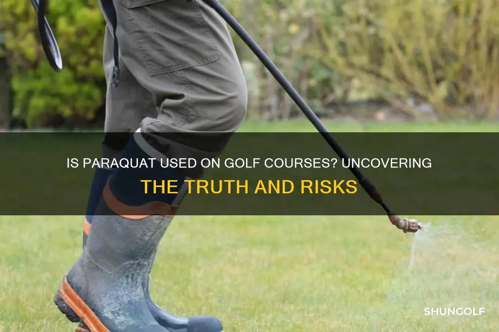 is paraquat used on golf courses