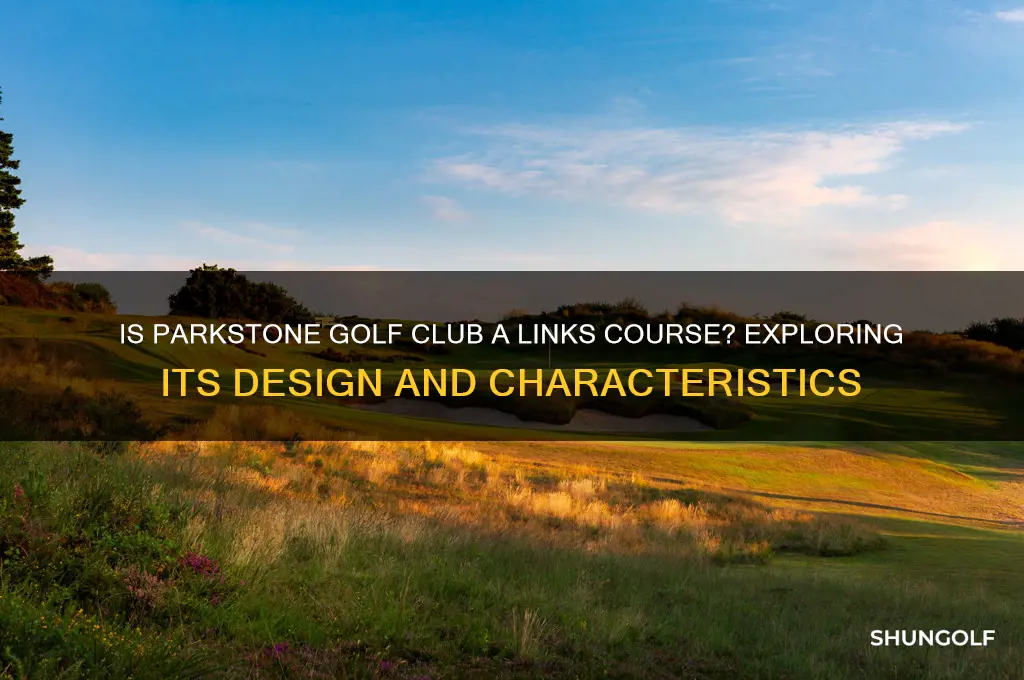 is parkstone golf club a links course