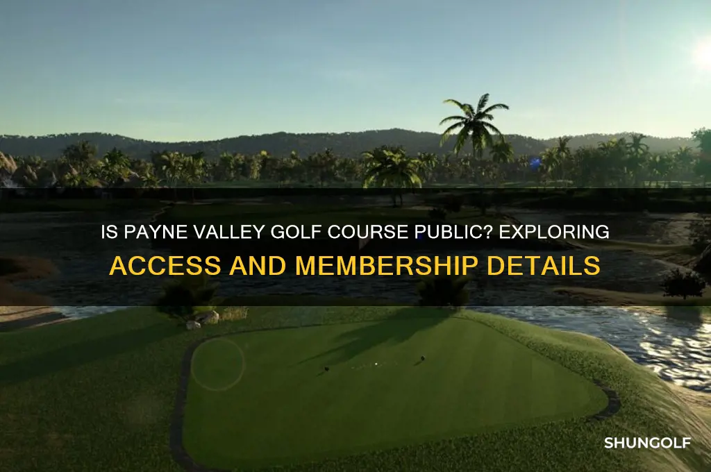 is payne valley golf course public