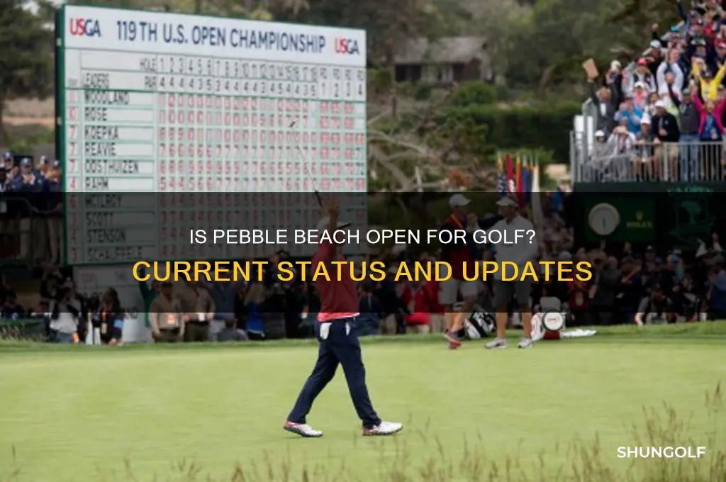 is pebble beach open for golf