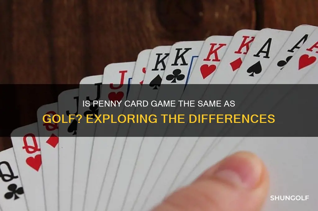 is penny card game same as golf
