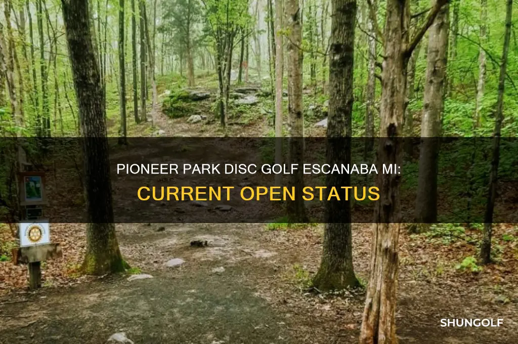 is pioneer park disc golf open in escanaba mi