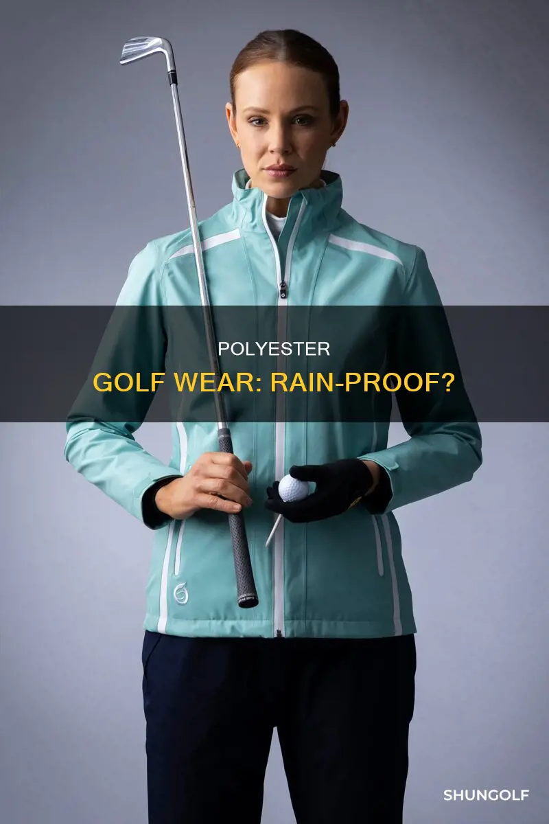 is polyester rain proof golf