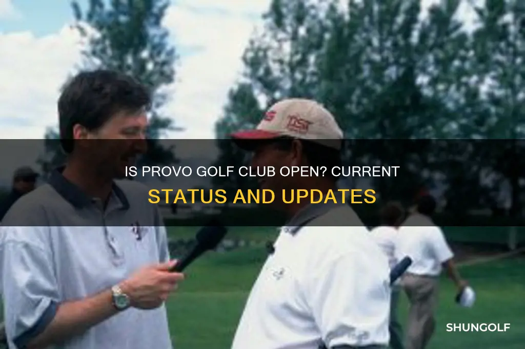 is provo golf club open
