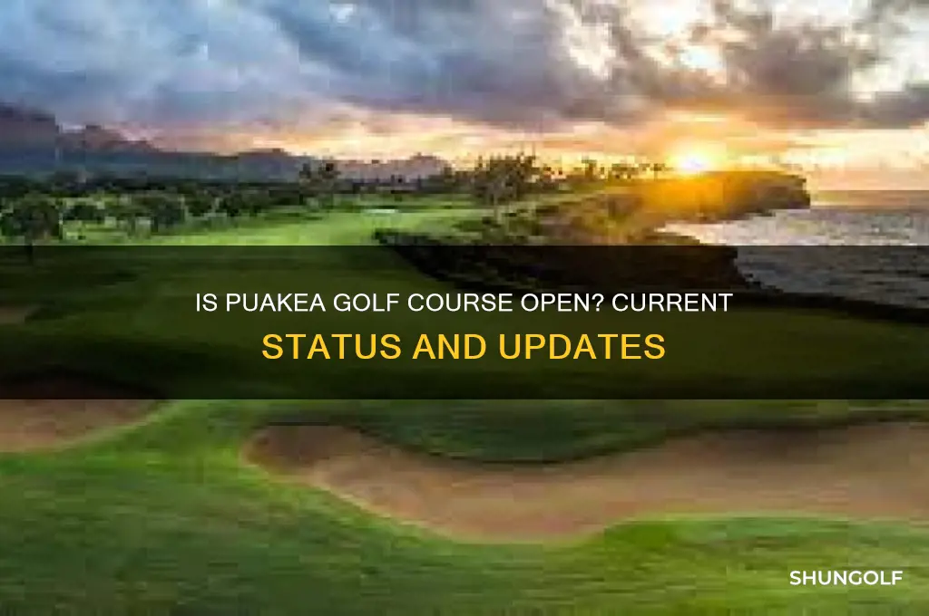 is puakea golf course open