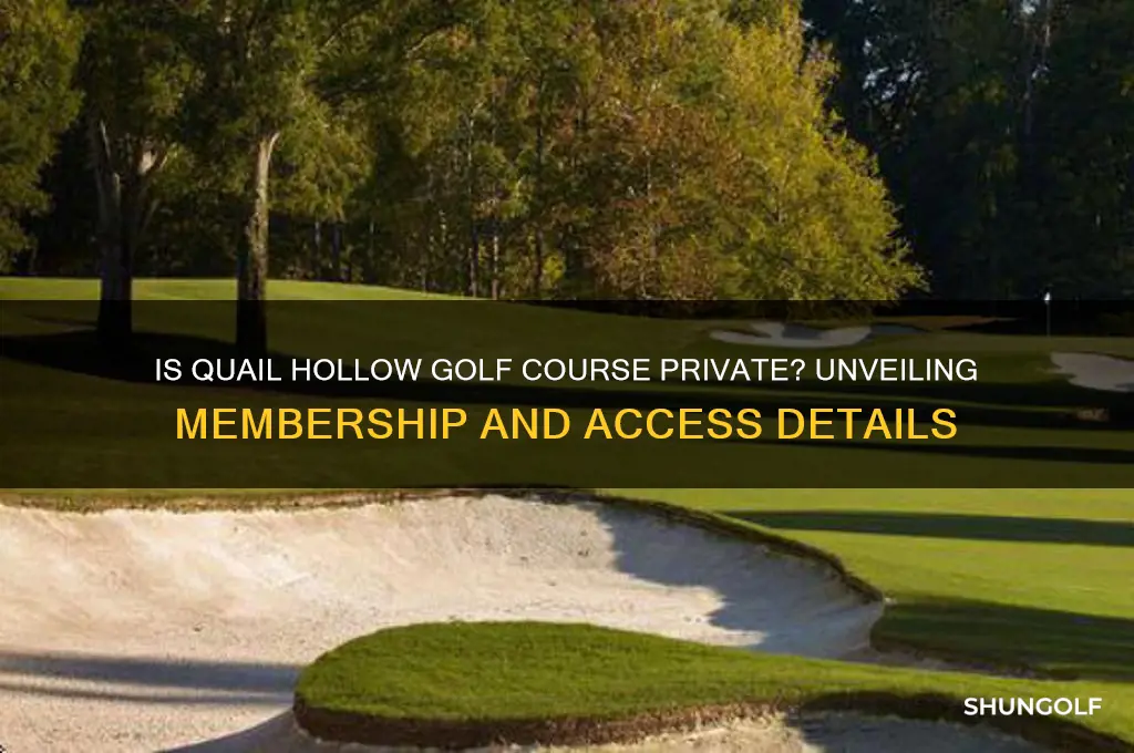 is quail hollow golf course private