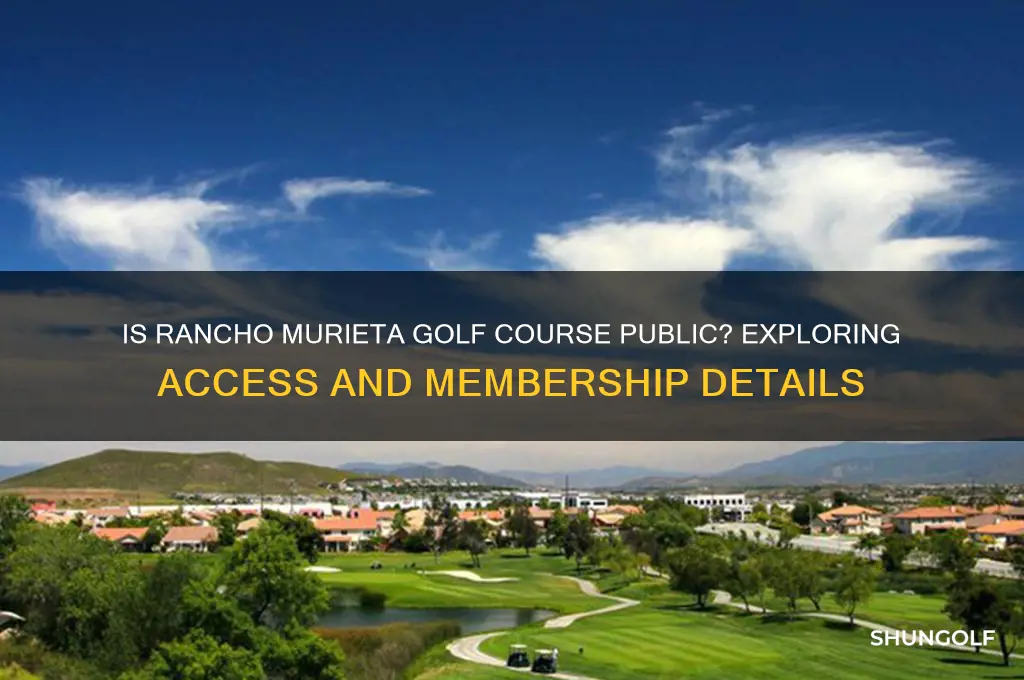 is rancho murieta golf course public