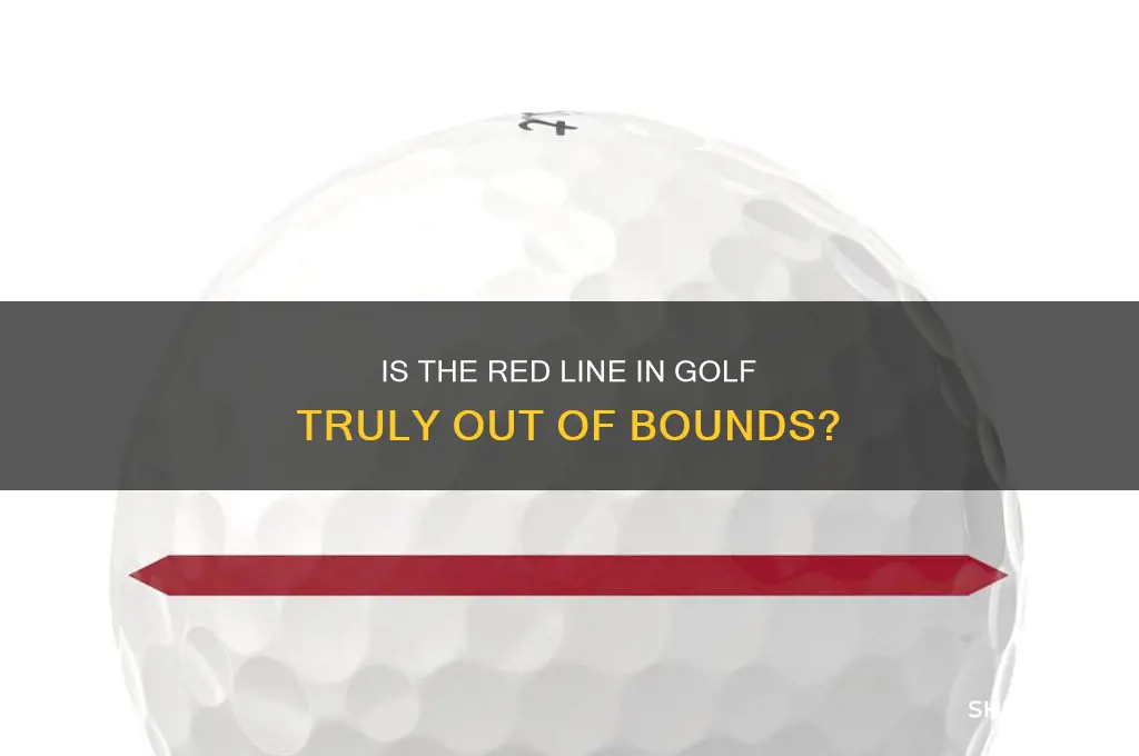 is red line out of bounds in golf