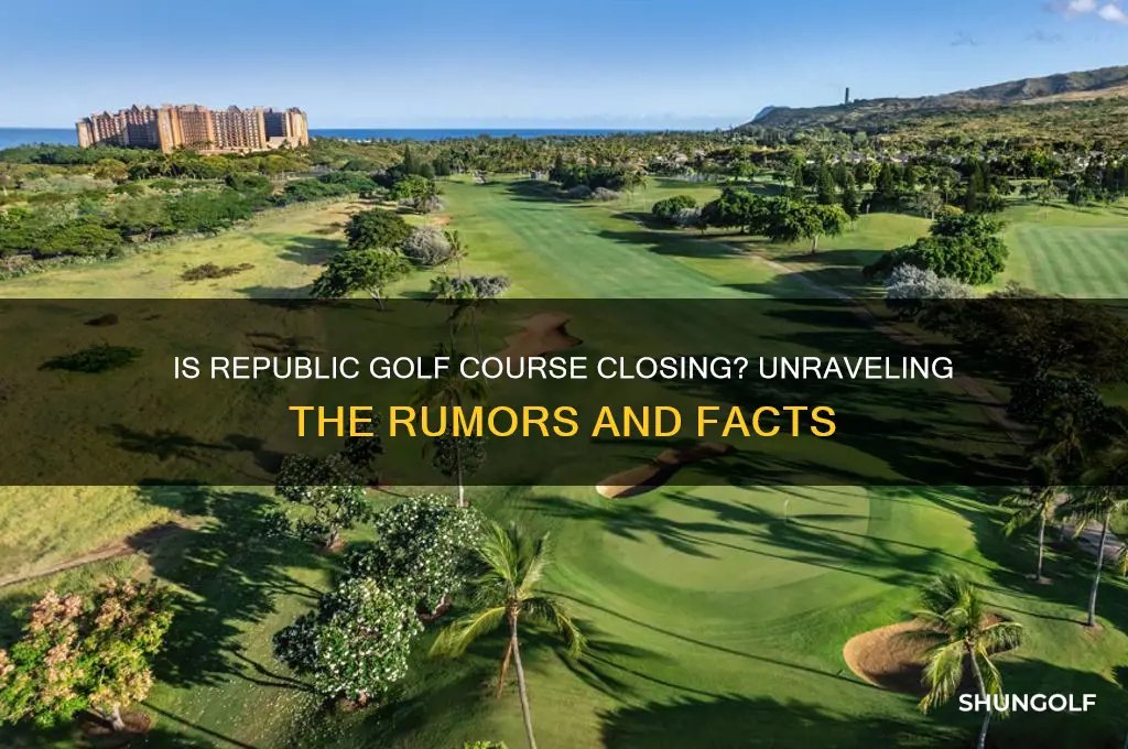 is republic golf course closing