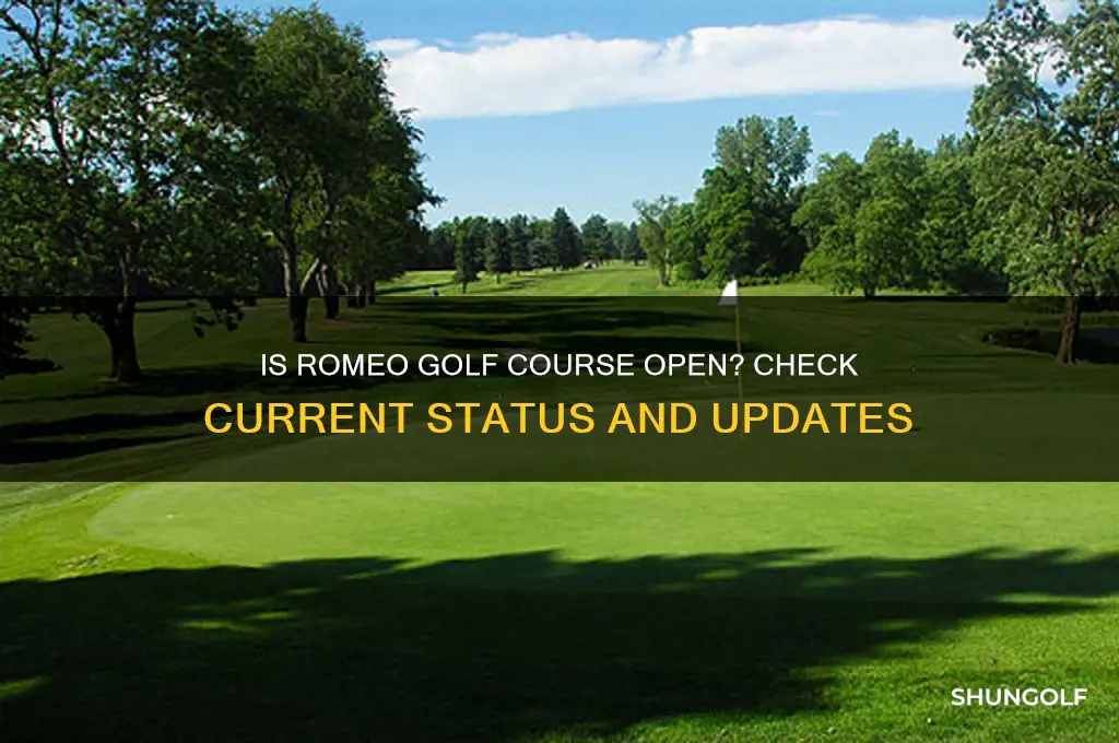 is romeo golf course open