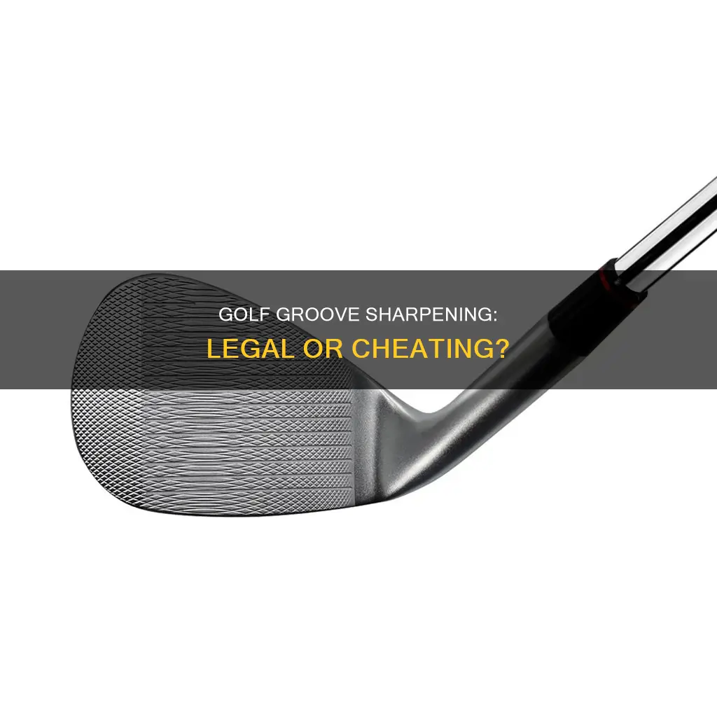 is sharpening golf grooves illegal