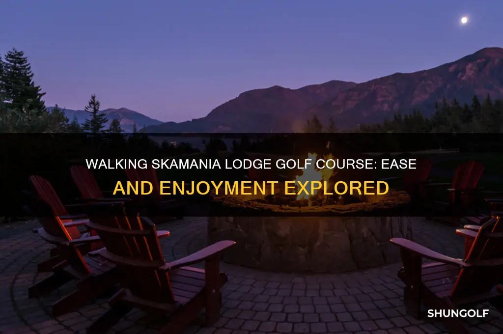 is skamania lodge golf course easy to walk