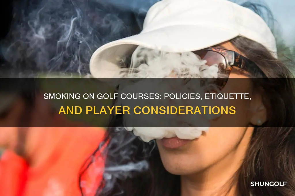 is smoking allowed on golf courses