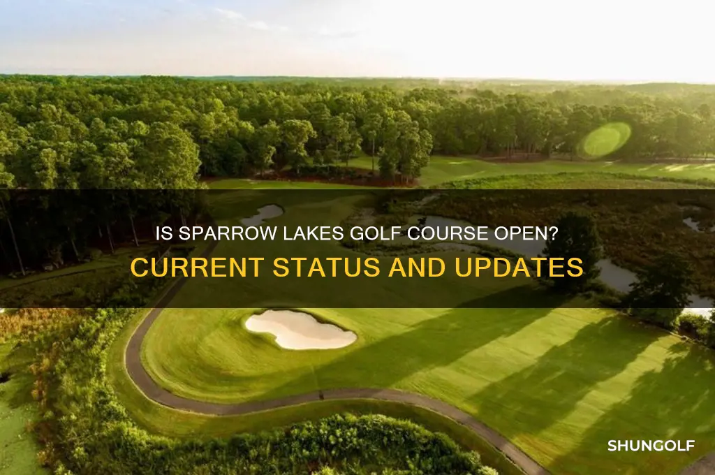 is sparrow lakes golf course open