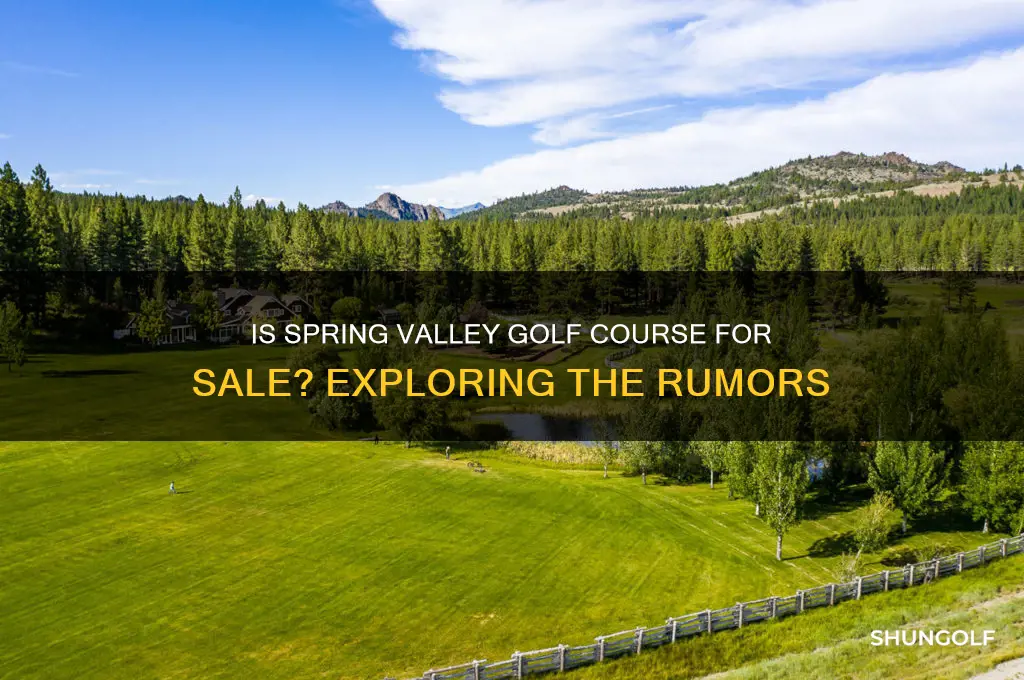 is spring valley golf course for sale