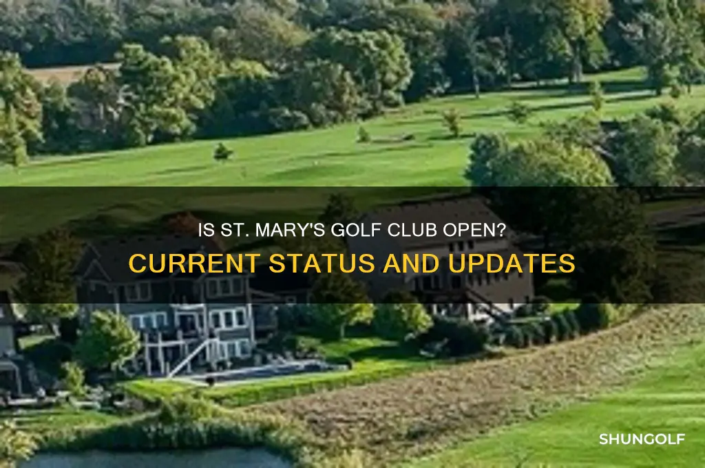 is st marys golf club open