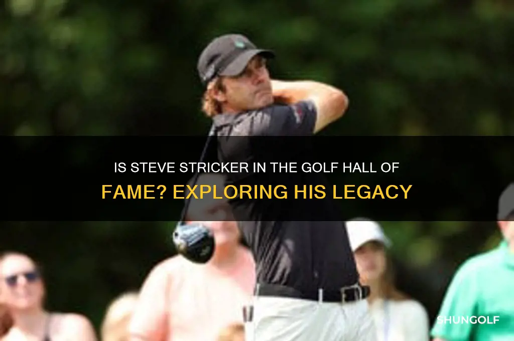 is steve stricker in the golf hall of fame