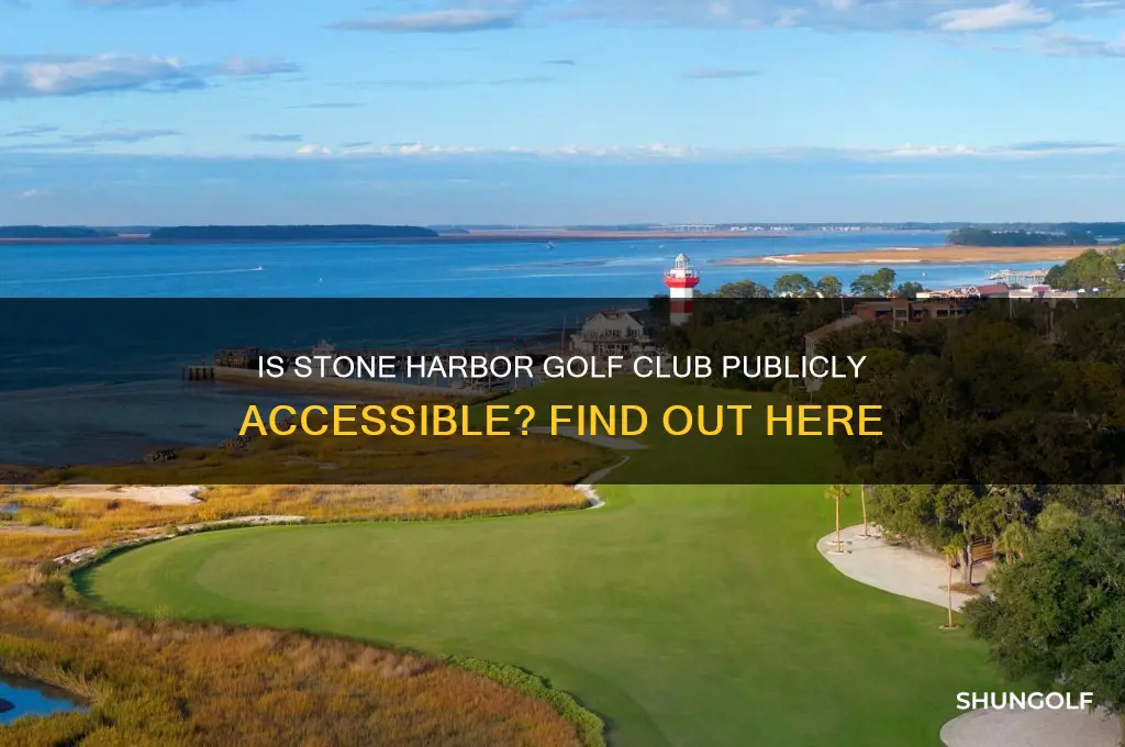 is stone harbor golf club open to the public