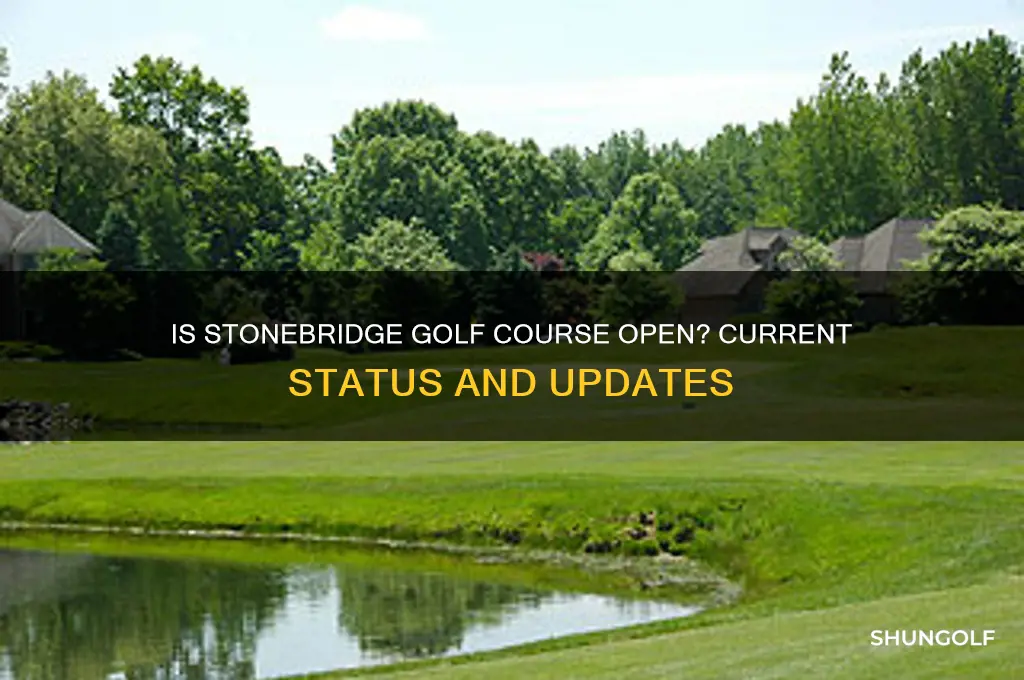is stonebridge golf course open