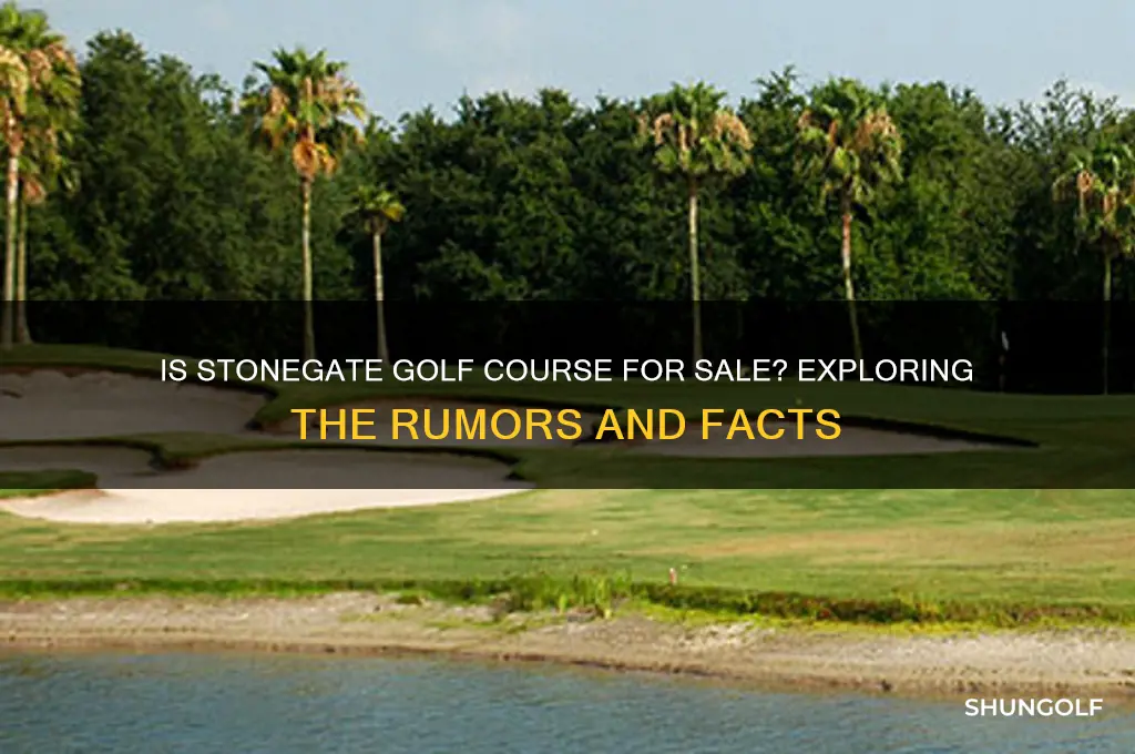 is stonegate golf course for sale