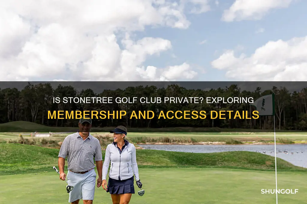 is stonetree golf club private