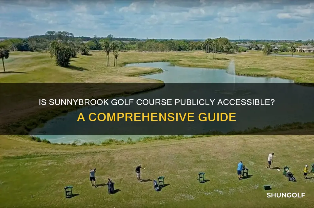 is sunnybrook golf open to public