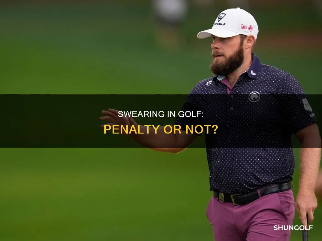 is swearing a penalty in golf