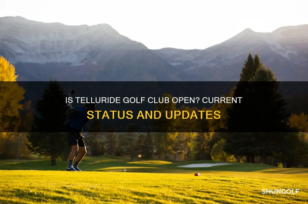 is telluride golf club open