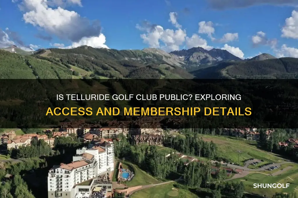 is telluride golf club public