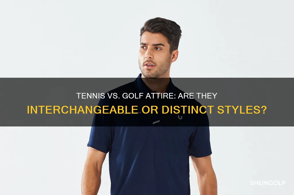 is tennis clothing the same as golf clothing