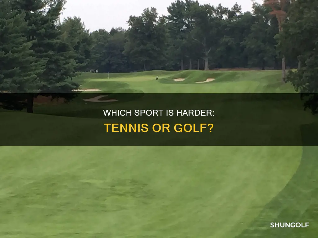 is tennis or golf harder