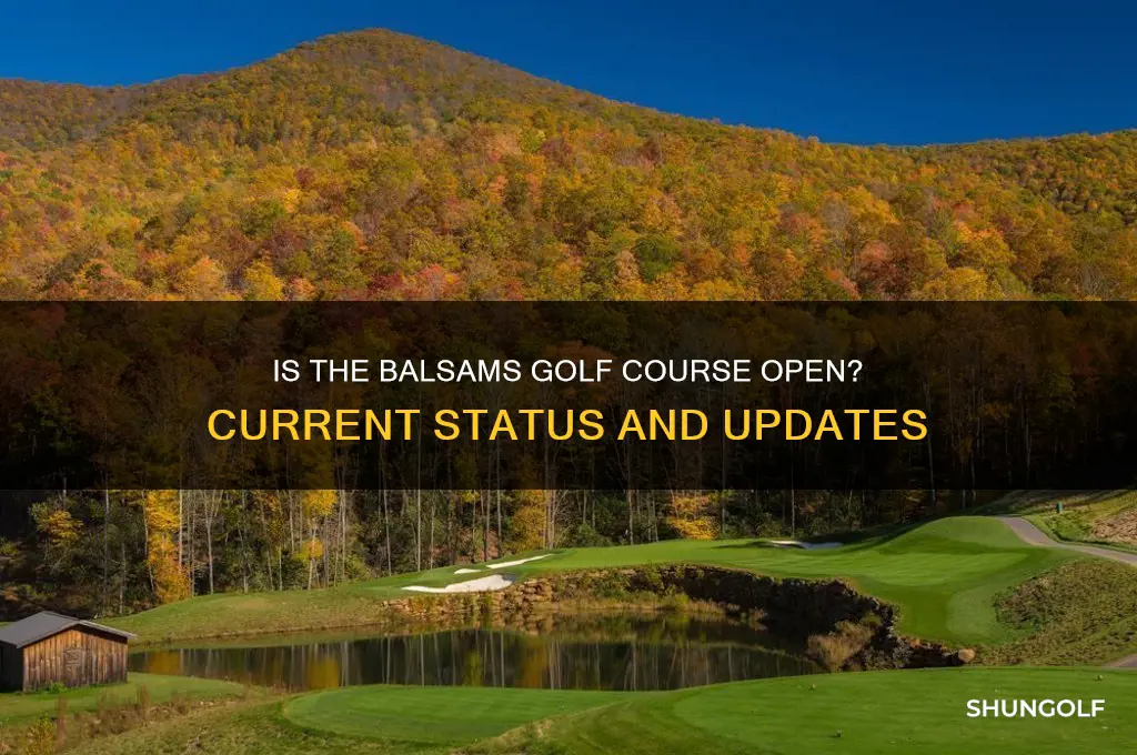 is the balsams golf course open