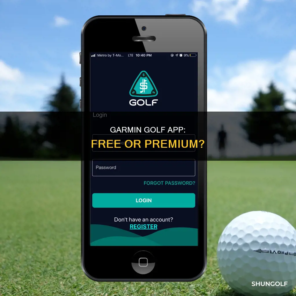 is the garmin golf app free
