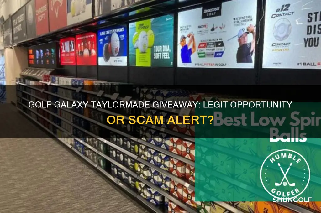 is the golf galaxy taylormade giveaway legit