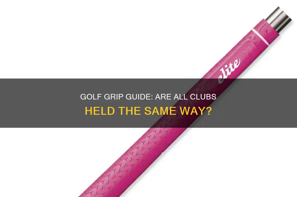 is the golf grip the same for all clubs