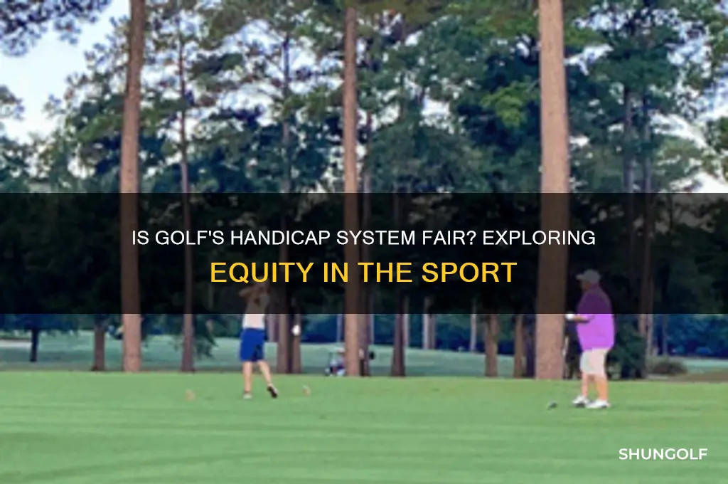 is the golf handicap system fair