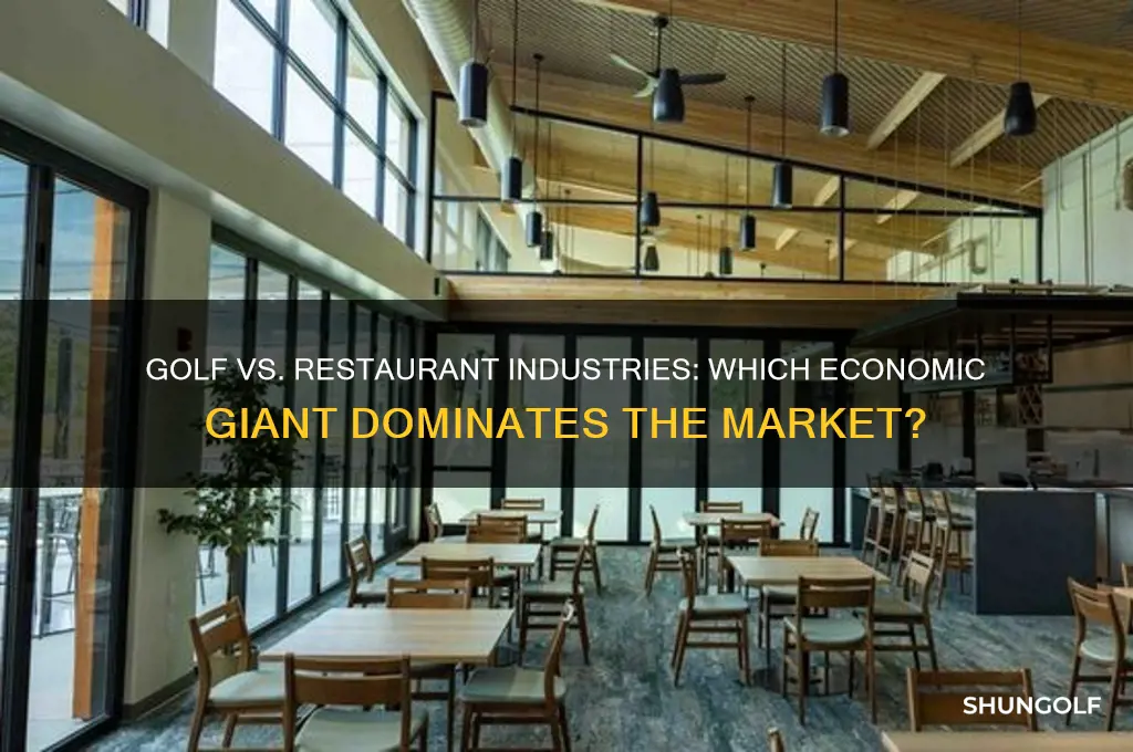 is the golf industry bigger than the restaurant industry