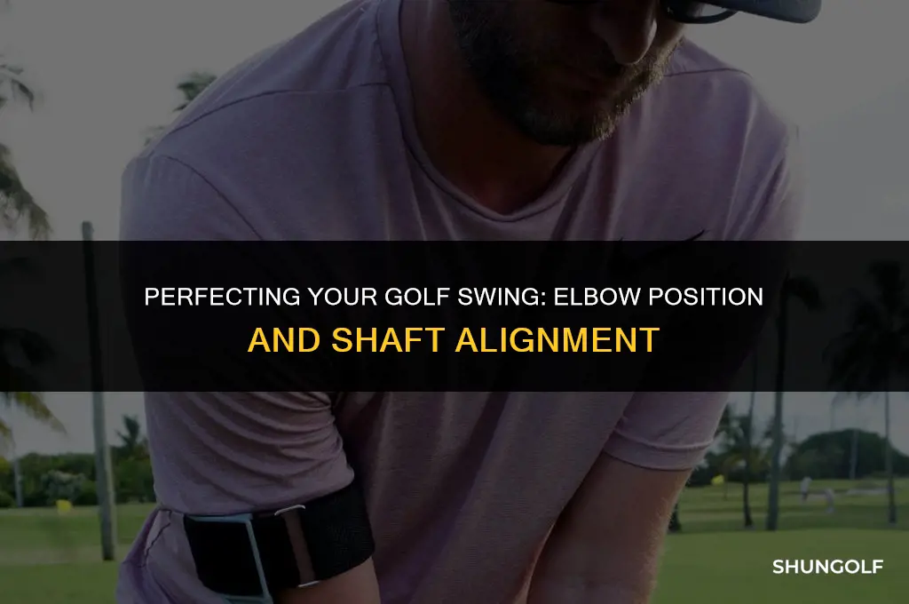 is the golf shaft even wiith right eelbow in backswing