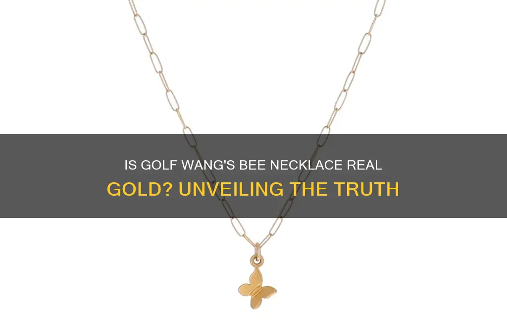 is the golf wang bee necklace real gold