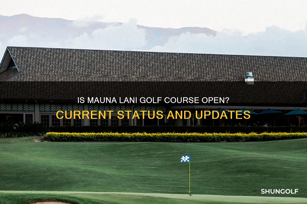 is the mauna lani golf course open