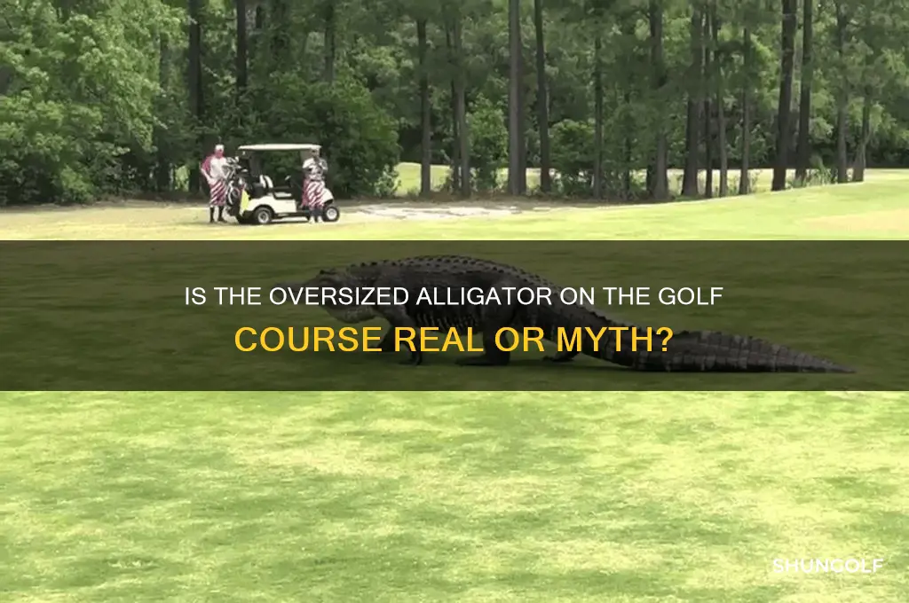 is the oversized alligator on golf course real
