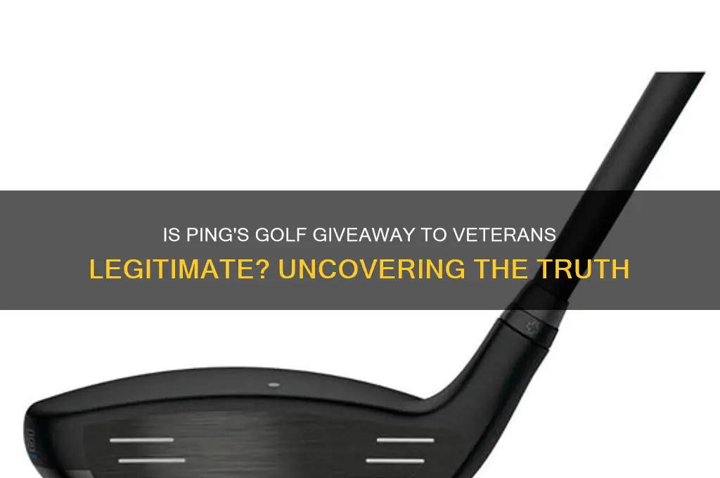 is the ping golf give away to veterans true
