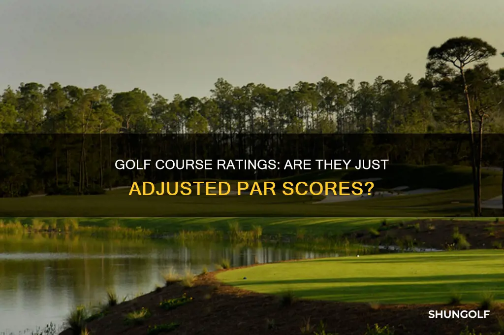 is the rating of a golf course its adjusted par